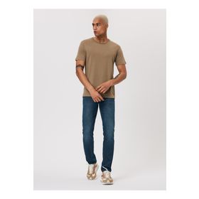 Lee Cooper 232 LCM 242061 GAEL Bisiklet Yaka Koyu Bej Erkek T-shirt