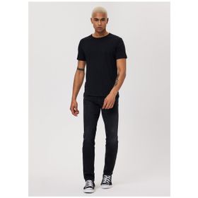 Lee Cooper 232 LCM 242061 GAEL Bisiklet Yaka Siyah Erkek T-shirt