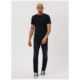 Lee Cooper 232 LCM 242061 GAEL Bisiklet Yaka Siyah Erkek T-shirt