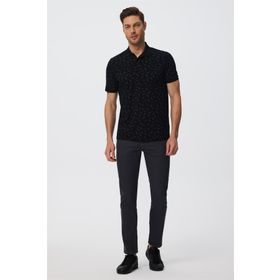 Lee Cooper 232 LCM 242062 JAQUARD Polo Yaka Siyah Erkek T-Shirt