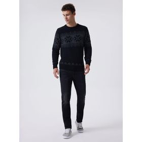 Lee Cooper 241 LCM 241036 Siyah Snowy Balıkçı Yaka Erkek Kazak