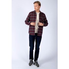 Lee Cooper 241 LCM 241072 Haki Mürdüm Argoses Erkek Dokuma Gömlek
