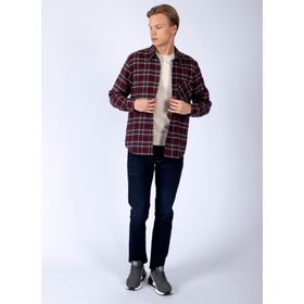 Lee Cooper 241 LCM 241072 Haki Mürdüm Argoses Erkek Dokuma Gömlek