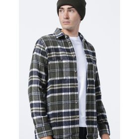 Lee Cooper 2410036118 Ekose Haki Erkek Gömlek