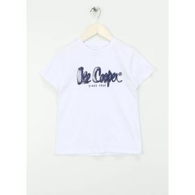 Lee Cooper 242 LCB 242002 Beyaz Baskılı Erkek T-shirt