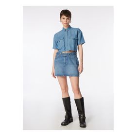 Lee Cooper 242 LCF 126003 Morcella Mavi Kadın Mini Etek