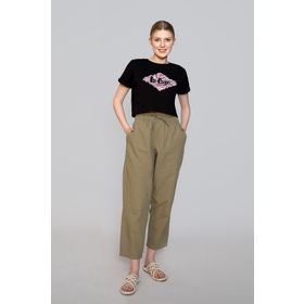 Lee Cooper 242 LCF 221005 Alberta Haki Kadın Dokuma Pantolon