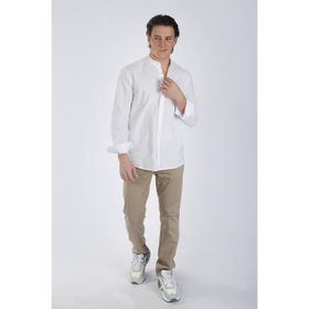 Lee Cooper 242 LCM 241009 Beyaz Julsa Erkek Dokuma Gömlek