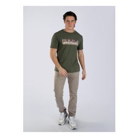 Lee Cooper 242 LCM 242005 Haki Grant Erkek T-shirt