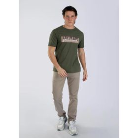 Lee Cooper 242 LCM 242005 Haki Grant Erkek T-shirt
