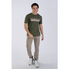 Lee Cooper 242 LCM 242005 Haki Grant Erkek T-shirt