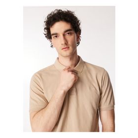 Lee Cooper 242 LCM 242025 Bej Polo Yaka Erkek T-shirt