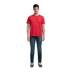 Lee Cooper 262 LCM 242008 Oswald Kırmızı Yuvarlak Yaka Erkek T-Shirt