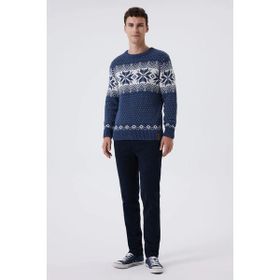 Lee Cooper K24 241036 2601 İndigo Snowy Erkek Kazak