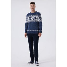 Lee Cooper K24 241036 2601 İndigo Snowy Erkek Kazak