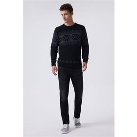 Lee Cooper K24 241036 8101 Siyah Snowy Erkek Kazak