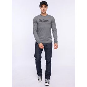 Lee Cooper O Yaka Antrasit Melanj Erkek T-Shirt 241 LCM 242002 ZAYNE ANTRASIT MELAN