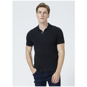 Lee L211810001 Siyah Polo Yaka Erkek T-shirt