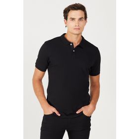 Lee L211810001 Siyah Polo Yaka Erkek T-shirt