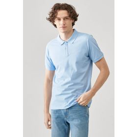 Lee L211810400 Mavi Erkek Polo T-shirt