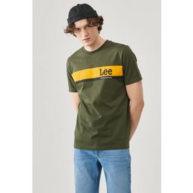 Lee L211918801 Haki Erkek T-shirt
