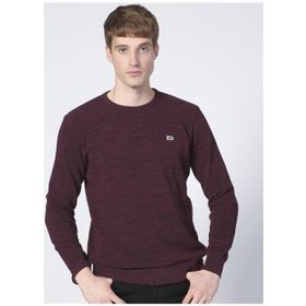 Lee L212149810 Knitwear Crew Neck Düz Şarap Bisiklet Yaka Regular Fit Erkek Kazak