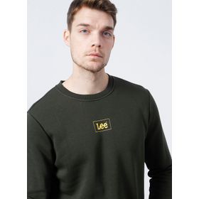 Lee L212299801_L212299 Düz Yaka Haki Erkek Sweatshirt