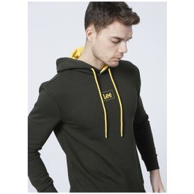 Lee L212302801_L212302 Kapüşon Yaka Haki Erkek Sweatshirt