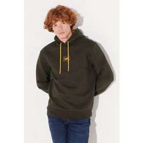 Lee L212302801_L212302 Kapüşon Yaka Haki Erkek Sweatshirt