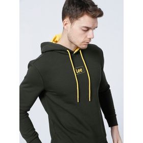 Lee L212302801_L212302 Kapüşon Yaka Haki Erkek Sweatshirt