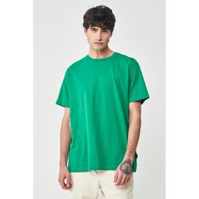 Lee L221069300 Bisiklet Yaka Regular Fit Yeşil Erkek T-shirt