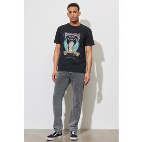 Lee L231297001 Bisiklet Yaka Siyah Erkek T-shirt