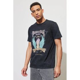 Lee L231297001 Bisiklet Yaka Siyah Erkek T-shirt