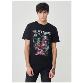 Lee L231311001 Bisiklet Yaka Siyah Erkek T-shirt