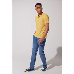 Lee L231369200 Polo Yaka Sarı Erkek T-shirt