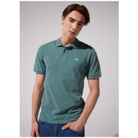 Lee L231369300 Polo Yaka Yeşil Erkek T-shirt
