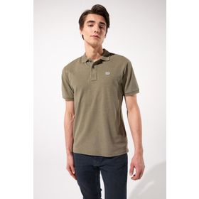 Lee L231369801 Polo Yaka Haki Erkek T-shirt