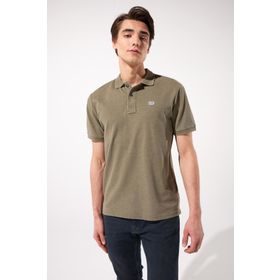 Lee L231369801 Polo Yaka Haki Erkek T-shirt