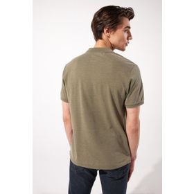 Lee L231369801 Polo Yaka Haki Erkek T-shirt