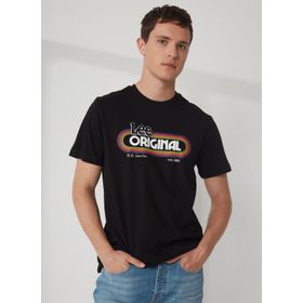 Lee L231733001 Bisiklet Yaka Siyah Erkek T-Shirt