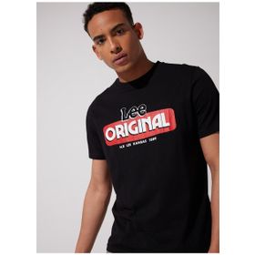 Lee L231734001 Bisiklet Yaka Siyah Erkek T-Shirt