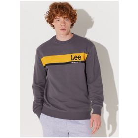 Lee L232501 003 Antrasit Erkek Bisiklet Yaka Sweatshırt