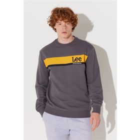 Lee L232501 003 Antrasit Erkek Bisiklet Yaka Sweatshırt