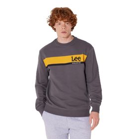 Lee L232501 003 Antrasit Erkek Bisiklet Yaka Sweatshırt
