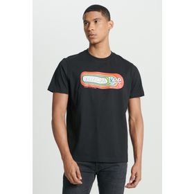 Lee L241330001 Siyah Bisiklet Yaka Erkek T-Shirt