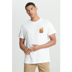 Lee L241578100 Bisiklet Yaka Beyaz Erkek T-shirt