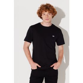 Lee L60UFQ01 Logo Bisiklet Yaka Regular Fit Baskılı Siyah Erkek T-shirt