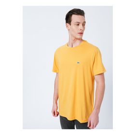 Lee L60UFQ200 Logo Bisiklet Yaka Regular Fit Baskılı Sarı Erkek T-shirt
