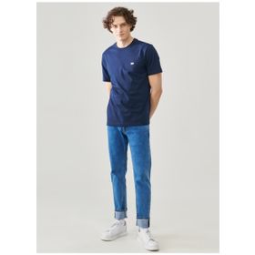 Lee L60UFQ35 Bisiklet Yaka Regular Fit Lacivert Erkek T-shirt