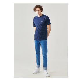 Lee L60UFQ35 Bisiklet Yaka Regular Fit Lacivert Erkek T-shirt